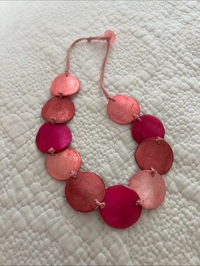 Pink Disc Statement Necklace - Women's Jewelry